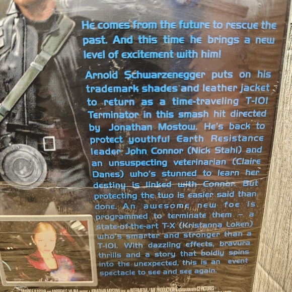 Terminator 3: Rise of the Machines VHS Rated R Arnold Schwarzenegger Action Film - Picture 5 of 7